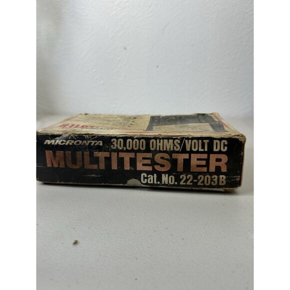 Radio Shack Micronta cat. no 22-203B 30,000 ohms/volt multimeter in box & Manual - Picture 6 of 9